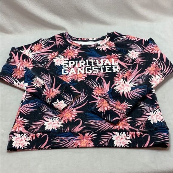 Spiritual Gangster Floral long sleeve Sweat Shirt size 14 - Picture 4 of 7